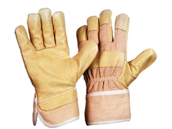 Schweinsnarbenleder-Handschuhe 1104, 88 PAWA, gelb, gefüttert
